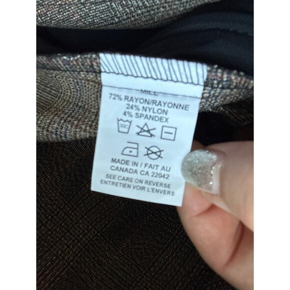 NWOT Margaret M Plaid Straight Leg Pants Size Small Petite - Picture 5 of 5